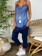 Load image into Gallery viewer, Casual Loose V-Neck Sling Top Pants Set