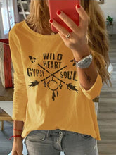 Load image into Gallery viewer, Round Neck English Alphabet Fashion Top