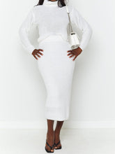 Load image into Gallery viewer, Turtleneck Long Sleeve Top Body Skimming Skirt Women's Suit