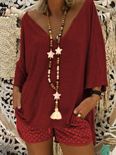 Load image into Gallery viewer, Casual Loose Solid Color Shirt Polka Dot Pants Two-piece Suit