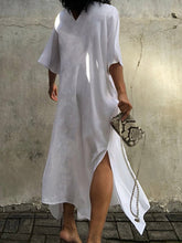 Load image into Gallery viewer, Solid Color V-Neck Dress