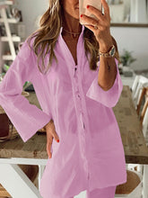 Load image into Gallery viewer, Solid Color V-Neck Casual Top