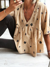 Load image into Gallery viewer, Casual Printed V-Neck Top