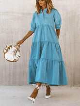 Load image into Gallery viewer, Fashionable Elegant Simple Short Sleeve Maxi Dress