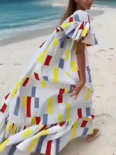 Load image into Gallery viewer, Fashion Holiday Print One Shoulder Maxi Dress