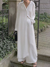 Load image into Gallery viewer, Casual Loose Solid Color Long Sleeve Two-piece Suit