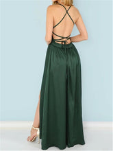 Load image into Gallery viewer, Solid Color Sling V-Neck Ladies Dress