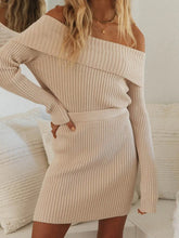 Load image into Gallery viewer, Fashion One-piece Collar Solid Color Long Sleeve Two-piece Suit