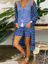 Load image into Gallery viewer, Retro Casual Loose Vest Tops Shorts Coat Leopard Three Piece Set