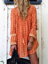 Load image into Gallery viewer, Bohemian Vintage Long Sleeve Printed Dress