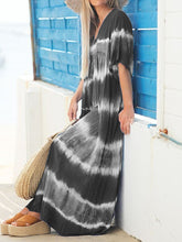 Load image into Gallery viewer, Tie-dye Striped Leisure Vacation Maxi Dress