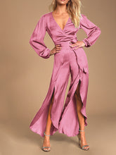 Load image into Gallery viewer, Elegant Sexy V-Neck Top Pants Set