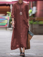 Load image into Gallery viewer, Fashion Casual Stand Collar Dress