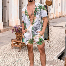 Load image into Gallery viewer, Men Printed Color Matching Casual Two-Piece Suit