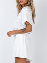 Load image into Gallery viewer, Lace-up Casual Short Jumpsuit