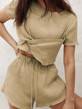 Load image into Gallery viewer, Casual Solid Color Short Sleeve Suit