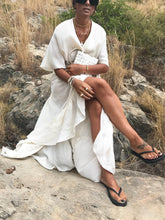 Load image into Gallery viewer, Casual Solid Color V-neck Tunic Dress