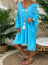 Load image into Gallery viewer, Simple Comfortable Casual Loose Soft And Comfortable Midi Dress