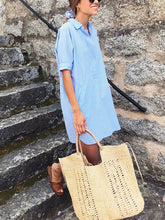 Load image into Gallery viewer, Casual and Comfortable Solid Color Shirt Dress