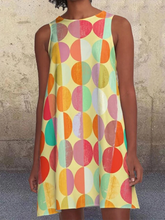 Load image into Gallery viewer, Color Polka Dots Pockets Sleeveless A-line Dresses