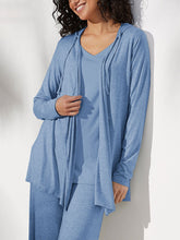 Load image into Gallery viewer, Simple Casual Loose Top Pants Long Sleeve Hooded Jacket Knit Three Piece Suit