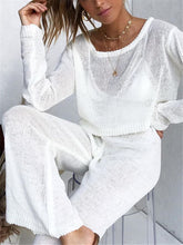 Load image into Gallery viewer, Simple Casual Loose Loungewear Sunscreen Top Pants Suit