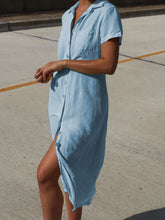 Load image into Gallery viewer, Short Sleeve Solid Color Dress