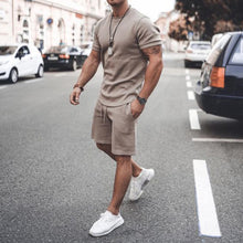 Load image into Gallery viewer, Men'S Casual Round Neck Short Sleeve Sports Suit