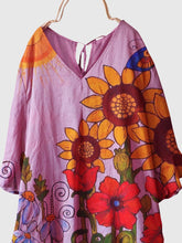 Load image into Gallery viewer, Flower Floral Short Sleeve Shirts & Tops