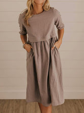 Load image into Gallery viewer, Solid Color Casual Solid Color Pocket Dress