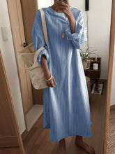 Load image into Gallery viewer, Casual Solid Color Round Neck Loose Dress