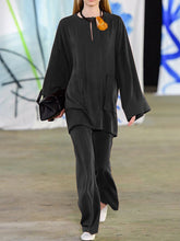 Load image into Gallery viewer, Casual Fashion Long Sleeve Solid Color Two-piece Suit
