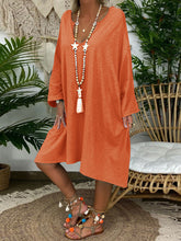 Load image into Gallery viewer, Simple Comfortable Casual Loose Soft And Comfortable Midi Dress