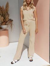 Load image into Gallery viewer, Simple Casual Loose V-Neck Top Pants Set