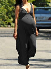 Load image into Gallery viewer, Sexy Solid Color Sleeveless V-neck Pregnant Women's Jumpsuit