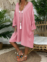 Load image into Gallery viewer, Simple Comfortable Casual Loose Soft And Comfortable Midi Dress