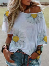 Load image into Gallery viewer, Casual Short Sleeve Scoop Neckline Shirts Tops
