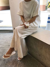 Load image into Gallery viewer, Casual Solid Color Round Neck Dress