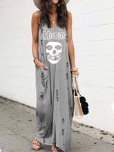 Load image into Gallery viewer, Sleeveless Dress with Casual Sling Print