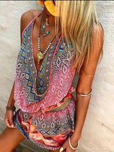 Load image into Gallery viewer, Sexy Bohemian Deep V Halter Dress