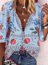 Load image into Gallery viewer, Bohemian Loose Casual Floral Shirt