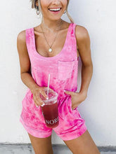 Load image into Gallery viewer, Casual Tie Dye Sleeveless Romper Jumpsuit