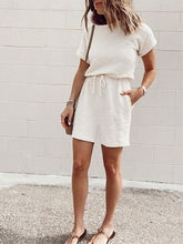 Load image into Gallery viewer, Fashion Round Neck Short Sleeve Two Piece Set