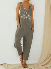 Load image into Gallery viewer, Simple Casual Loose Dandelion Printed Jumpsuit