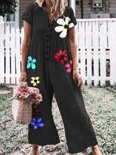 Load image into Gallery viewer, Romantic Pastoral Floral Casual Loose Jumpsuit