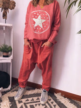 Load image into Gallery viewer, Long Sleeve V-neck Printed Loose Women's Suit