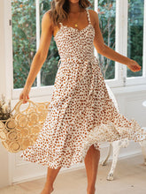 Load image into Gallery viewer, Lace-up Printed Casual Dress