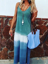 Load image into Gallery viewer, Casual Loose Gradient Tie-dye Sleeveless Maxi Dress