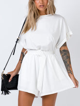 Load image into Gallery viewer, Lace-up Casual Short Jumpsuit