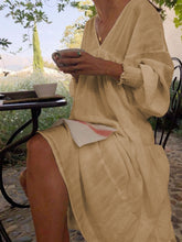 Load image into Gallery viewer, Casual Loose Solid Color Princess Sleeve Dress